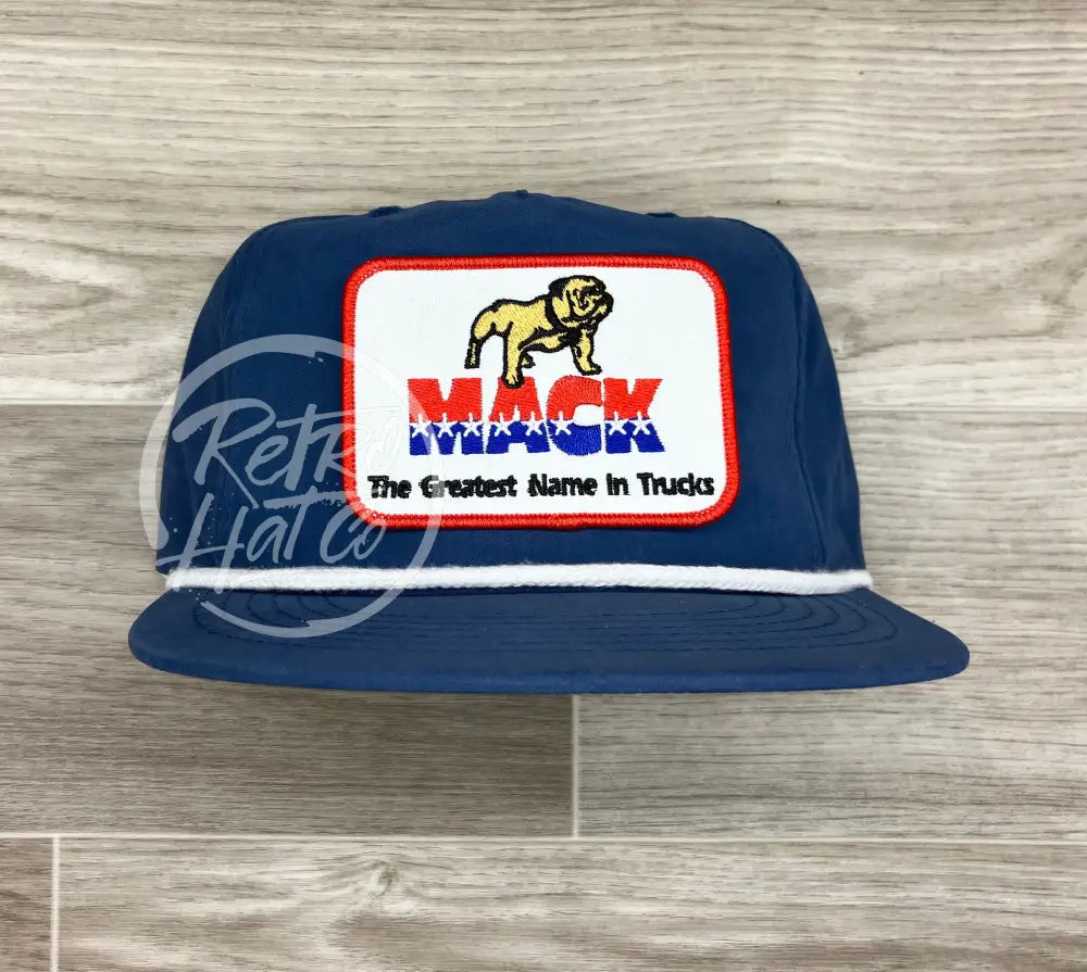 Mack Trucks Patch Blue Poly Rope Hat, High Profile