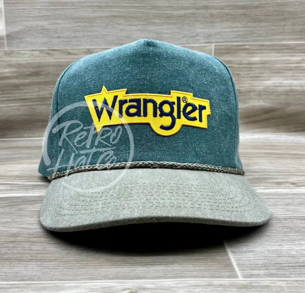 Wrangler on Stonewashed Two-Tone Retro Rope Hat