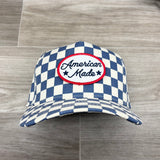American Made Patch on Denim/Natural Checkered / Vans Retro SnapBack Hat