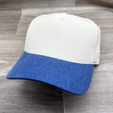Blank Natural/Blue Denim Two-Tone Retro Hat