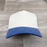 Blank Natural/Blue Denim Two-Tone Retro Hat