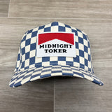 Midnight Toker Patch on Blue Denim/Natural Checkered / Vans Retro SnapBack Hat