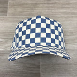 Blank Natural/Blue Denim Checkered / Vans Style Retro Hat
