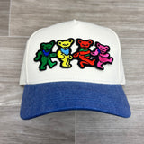 Grateful Dead Dancing Bears on 2-Tone Natural/Denim Retro Hat