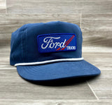 Ford Trucks Patch on Blue Poly Rope Hat