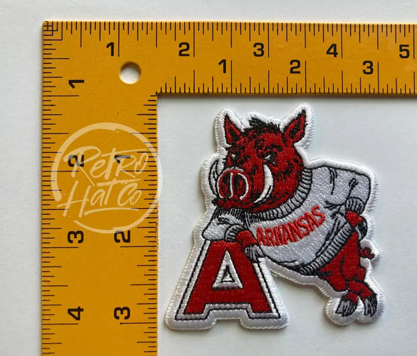 Retro Arkansas Razorback Patch