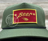 Beer / Wheat Patch On Retro Rope Hat Ready To Go
