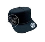 Blank Classic Rope Hat W/Snapback Black Hats