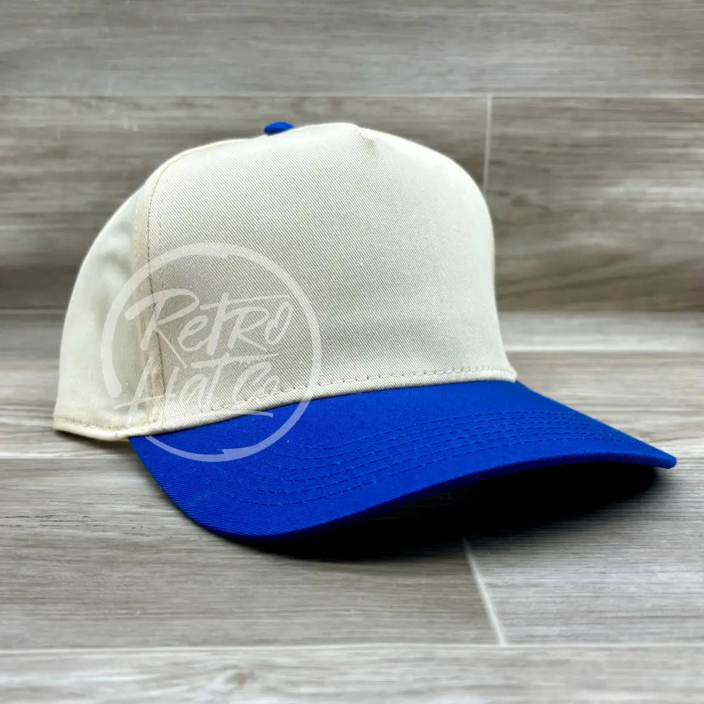 Blank Two-Tone High Crown Snapback Hat