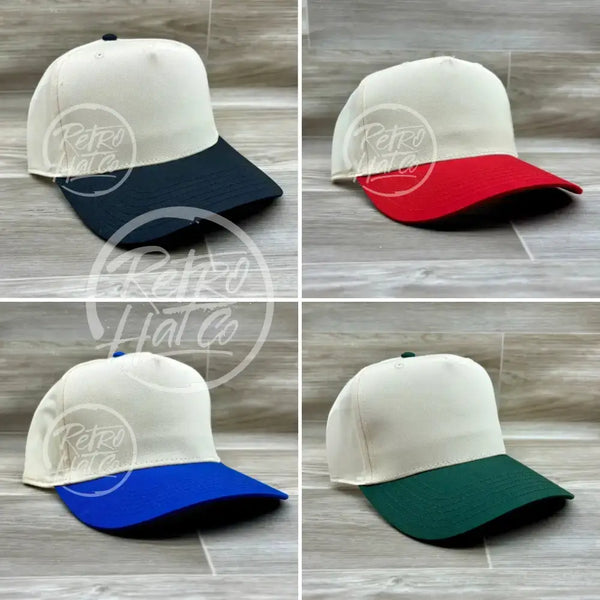 Blank Natural Two-Tone W/Snapback Hats