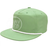 Blank Retro Poly Rope Hat W/Snapback Green / White Hats