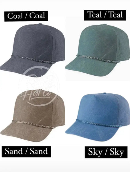 Blank Solid Stonewashed Canvas Hat Hats