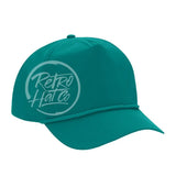 Blank Tall Crinkled Nylon Retro Snapback Rope Hat Turquoise Hats