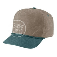 Blank Two-Tone Stonewashed Canvas Rope Hat