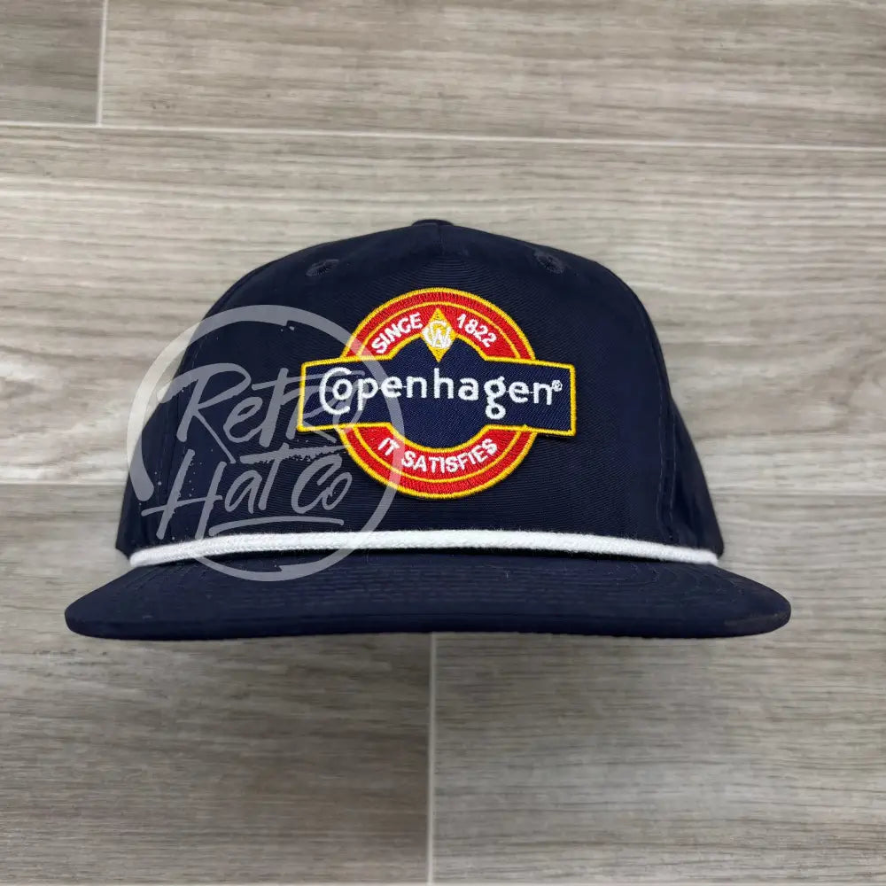 Cope Patch on Navy Retro Hat w/White Rope