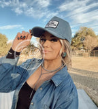 Dive Bar Darlin On Sky Stonewashed Retro Rope Hat Ready To Go