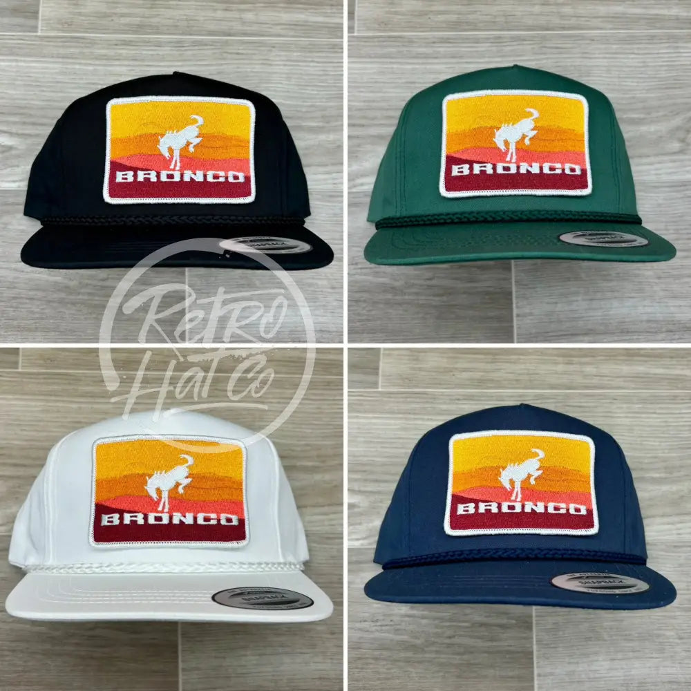 Ford Bronco Patch on Classic Rope Hat