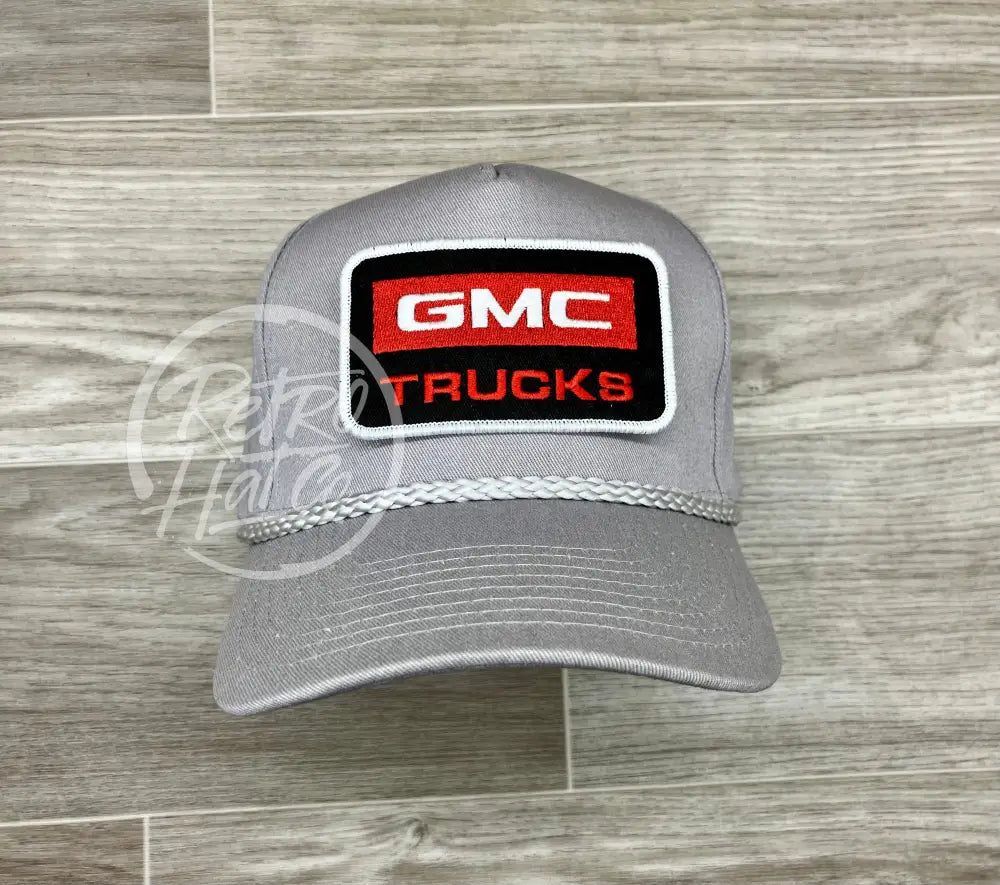 GMC Trucks Patch on Gray Retro Rope Hat