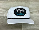 Guitars & Cadillacs (Oval) On Retro Rope Hat White W/Black Ready To Go