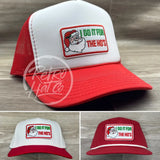 I Do It For the Ho’s / Santa Patch on Red Retro Hat w/ White Rope Ready to Go