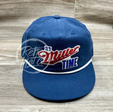 Time Patch On Blue Poly Rope Hat Ready To Go