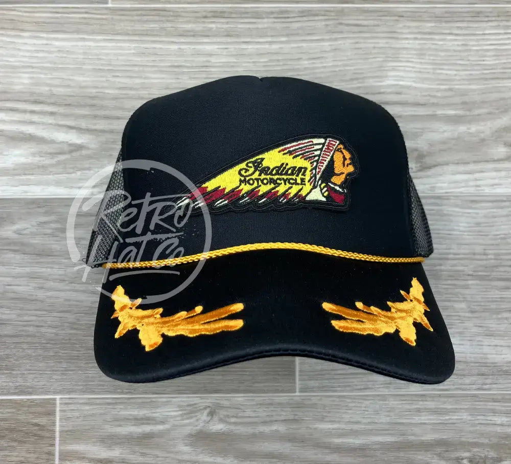 Indian Motorcycle Chief Headdress (Yellow) Patch on Black  display picture 1