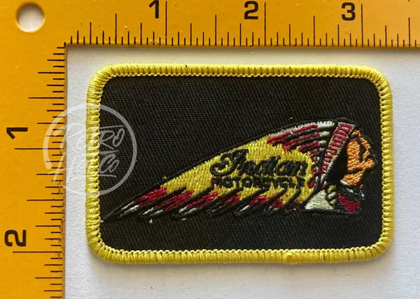 Indian Motorcycle (Gold Edge Rectangle) Patch