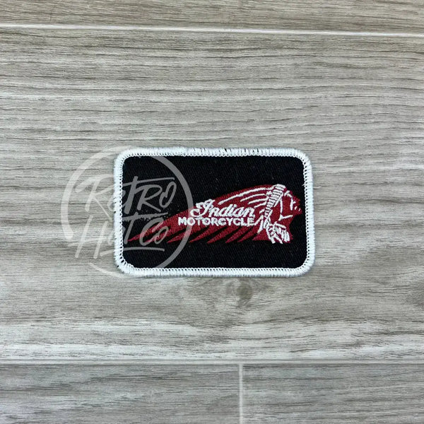Indian Motorcycle (White Edge Rectangle) Patch
