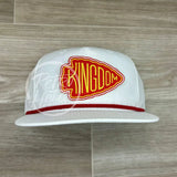 Kansas City Chiefs Kingdom Patch On White Retro Hat W/Red Rope Ready To Go