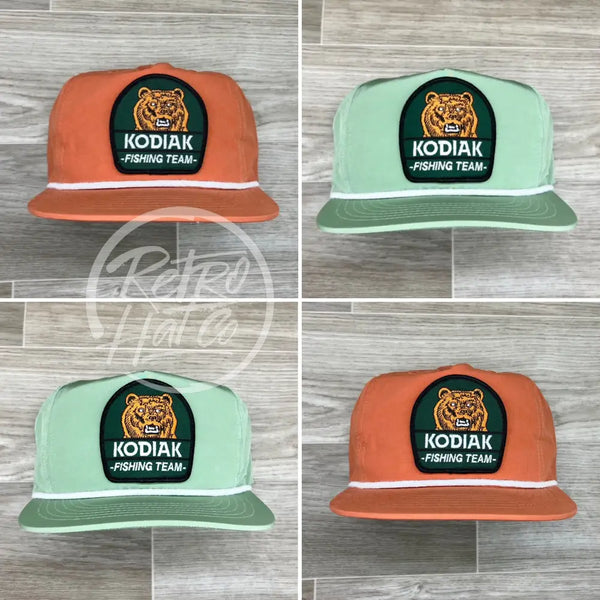 Kodiak Fishing On Retro Poly Rope Hat Ready To Go