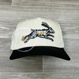 Lucky Rabbit On Natural/Black Retro Hat Ready To Go