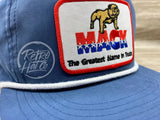 Mack Trucks Patch On Blue Poly Rope Hat Ready To Go