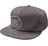 Low-Med Profile Corduroy Hat W/Snapback Gray Hats