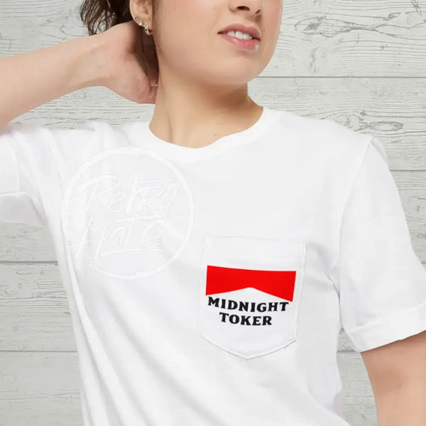 Midnight Toker Pocket T - Shirt White / S T - Shirt