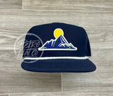 Mountain Patch On Retro Poly Rope Hat Ready To Go