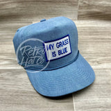 My Grass Is Blue On Stonewashed Retro Rope Hat Ready To Go