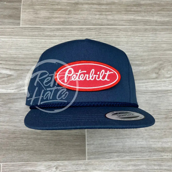 Peterbilt Trucks Patch On Classic Rope Hat Blue Ready To Go