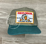 Red Man Golden On Retro Two-Tone Rope Hat Sand / Teal Ready To Go