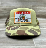 Red Man Golden On Solid Front Camo Rope Hat Ready To Go