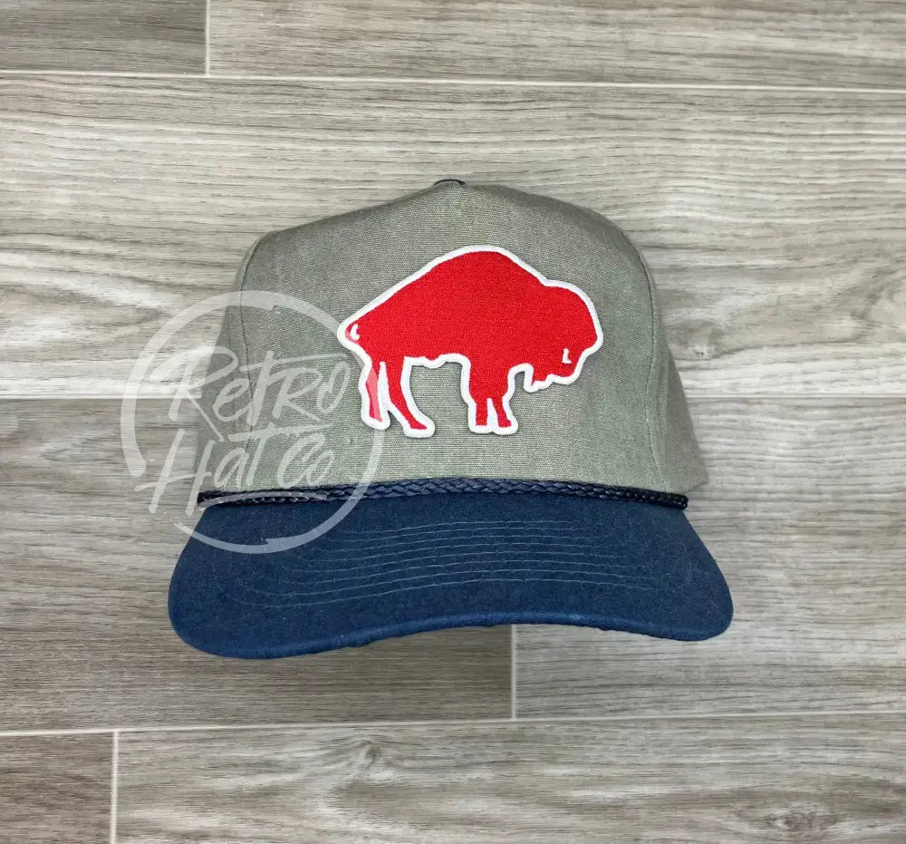 Retro 70s Buffalo Bills (Big Red) on Stonewashed Sand/Indigo Retro Rop