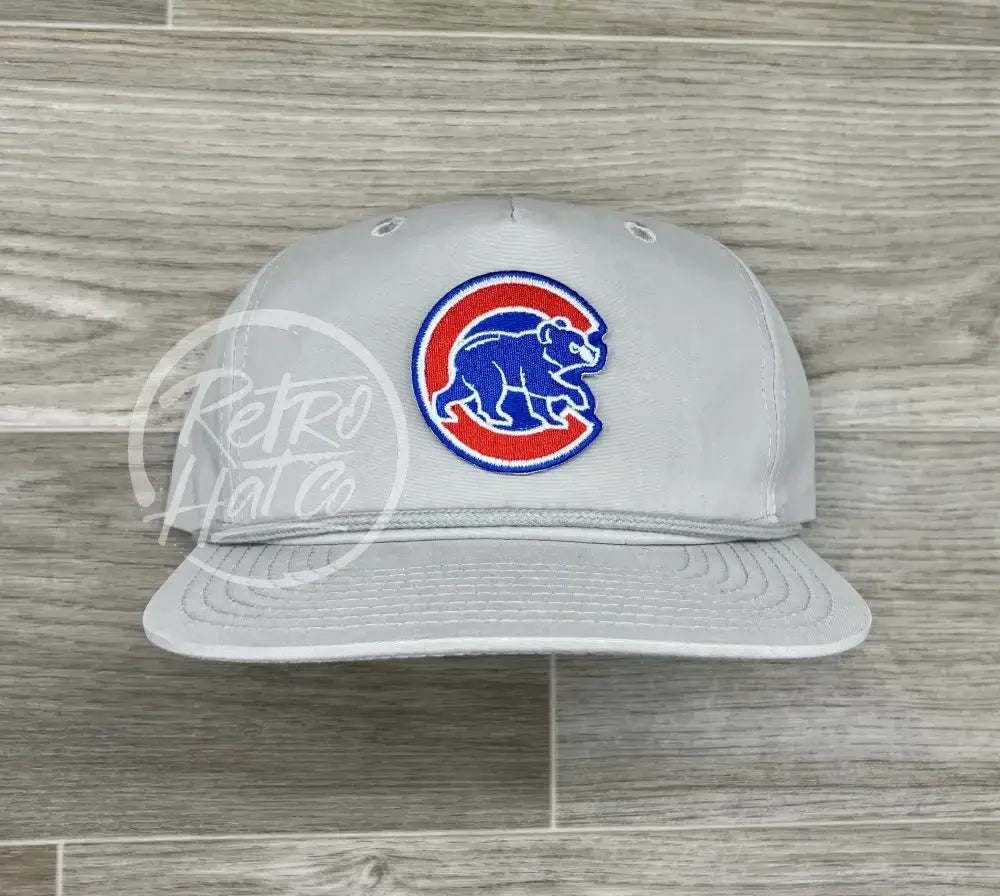 Retro Chicago Cubs Patch on Retro Rope Hat