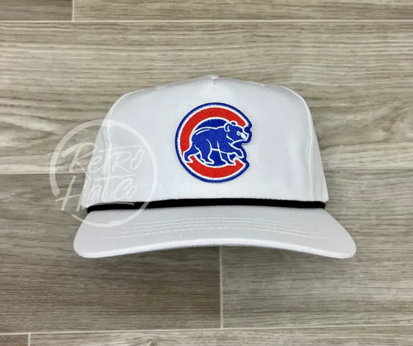 Retro Chicago Cubs Patch on Retro Rope Hat