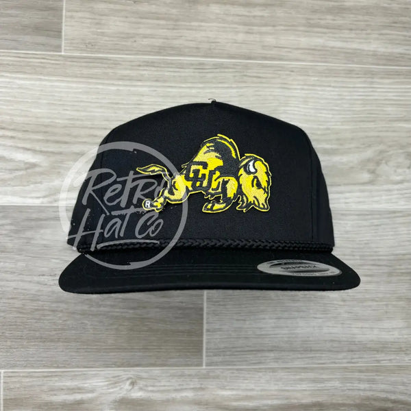 Retro Colorado Buffaloes Cu (Detailed) Patch On Black Classic Rope Hat Ready To Go