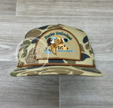 Retro Ducks Unlimited on Green Old School / Duck Camo Rope Hat Ready to Go