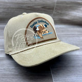 Retro Ducks Unlimited Patch on Tan Corduroy Hat Ready to Go
