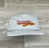 Retro Florida State Seminoles Patch On Solid Rope Hat Smoke Gray Ready To Go