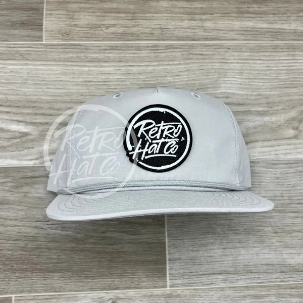 Retro Hat Co. Brand (Glow In The Dark) Patch On Rope Solid Smoke Gray Ready To Go