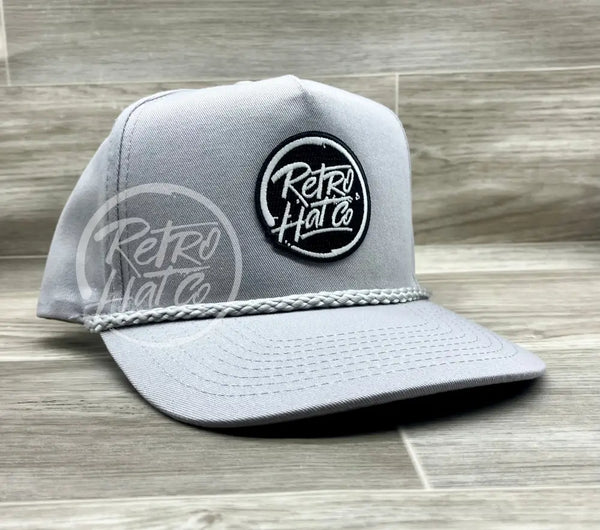 Retro Hat Co. Brand (Glow In The Dark) Patch On Tall Gray Rope Ready To Go