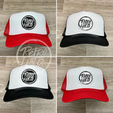 Retro Hat Co. Brand Patch On 2-Tone Meshback Trucker Ready To Go