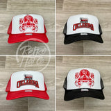 Retro Oklahoma Sooners Horses / Schooner On Red/White Meshback Trucker Hat Ready To Go